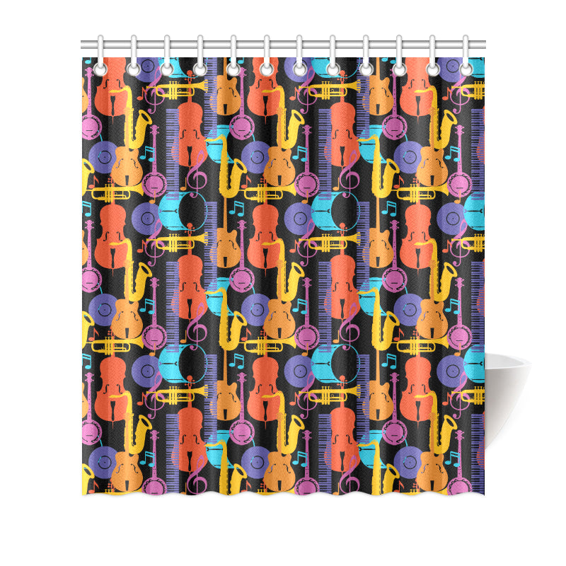 Jazz Pattern Print Design 03 Shower Curtain