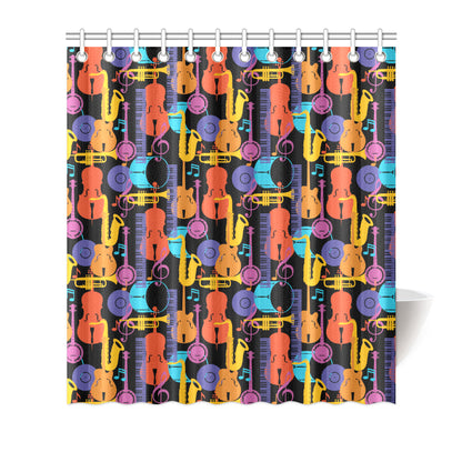 Jazz Pattern Print Design 03 Shower Curtain