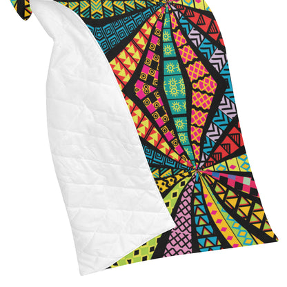 Kaleidoscope Pattern Print Design 05 Premium Quilt