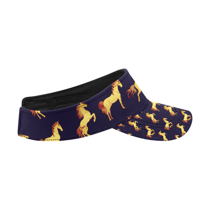 Gold Horse Pattern Unisex Sun Visor