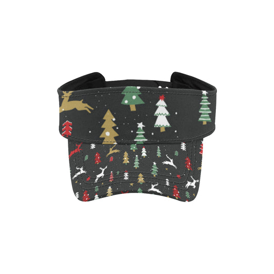 Christmas Tree Deer Style Pattern Print Design 03 Unisex Sun Visor