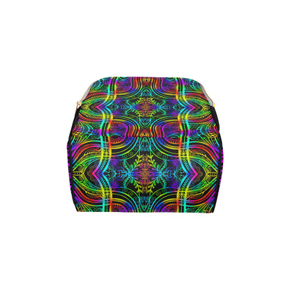 Neon Trible Rainbow Pattern Print Design A01 Diaper Bag Backpack