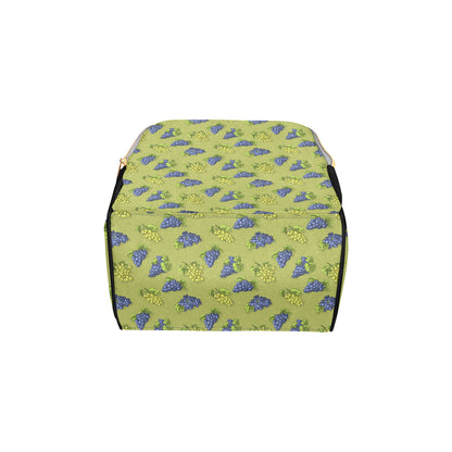 Grape Pattern Print Design GP08 Diaper Bag Backpack