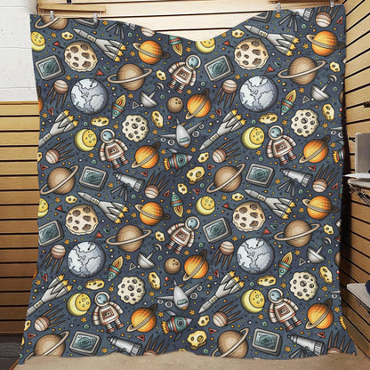 Space Pattern Print Premium Quilt