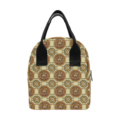 Calendar Aztec Themed Print Pattern Insulated Lunch Bag