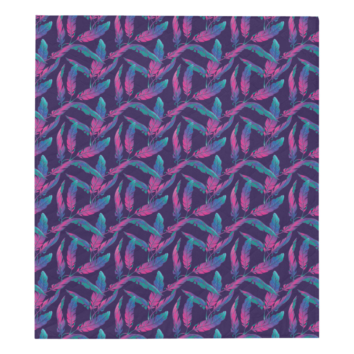 Banana Leaf Pattern Print Design 08 Premium Quilt