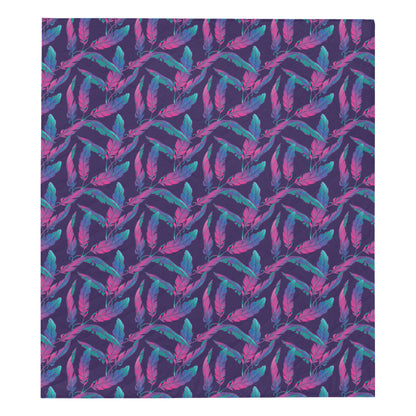 Banana Leaf Pattern Print Design 08 Premium Quilt