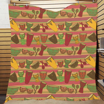 Percussion Pattern Print Design 01 Premium Quilt