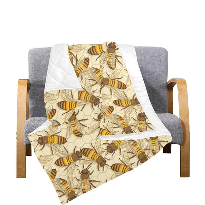 Bee Pattern Print Design BEE05 Premium Quilt