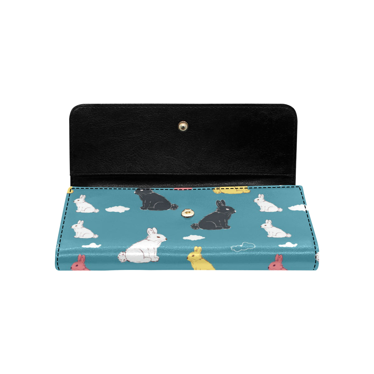 Rabbit Pattern Print Design RB014 Women's Trifold Wallet