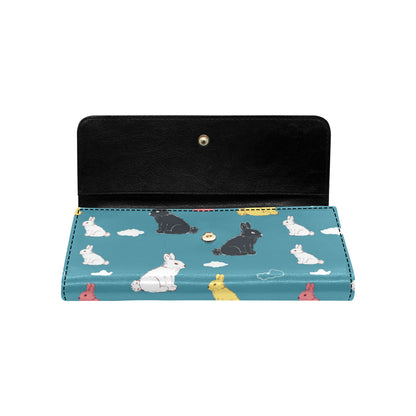 Rabbit Pattern Print Design RB014 Women's Trifold Wallet