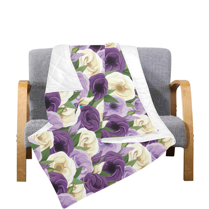 Lisianthus Pattern Print Design LT01 Premium Quilt