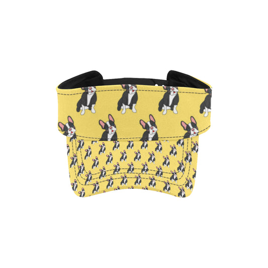 Boston Terrier Pattern Print Design 06 Unisex Sun Visor