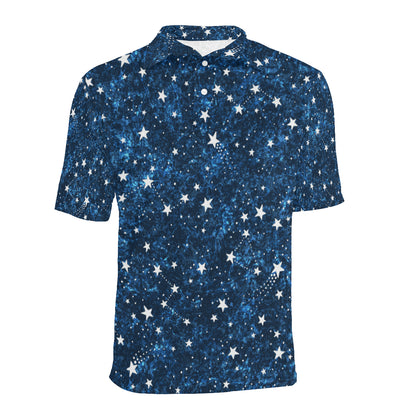 Cosmic Pattern Print Design 05 Men Polo Shirt