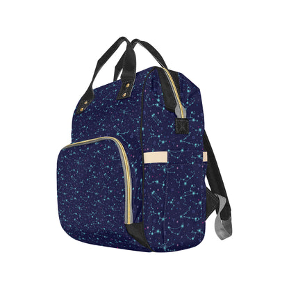 Constellation Pattern Print Design 01 Diaper Bag Backpack