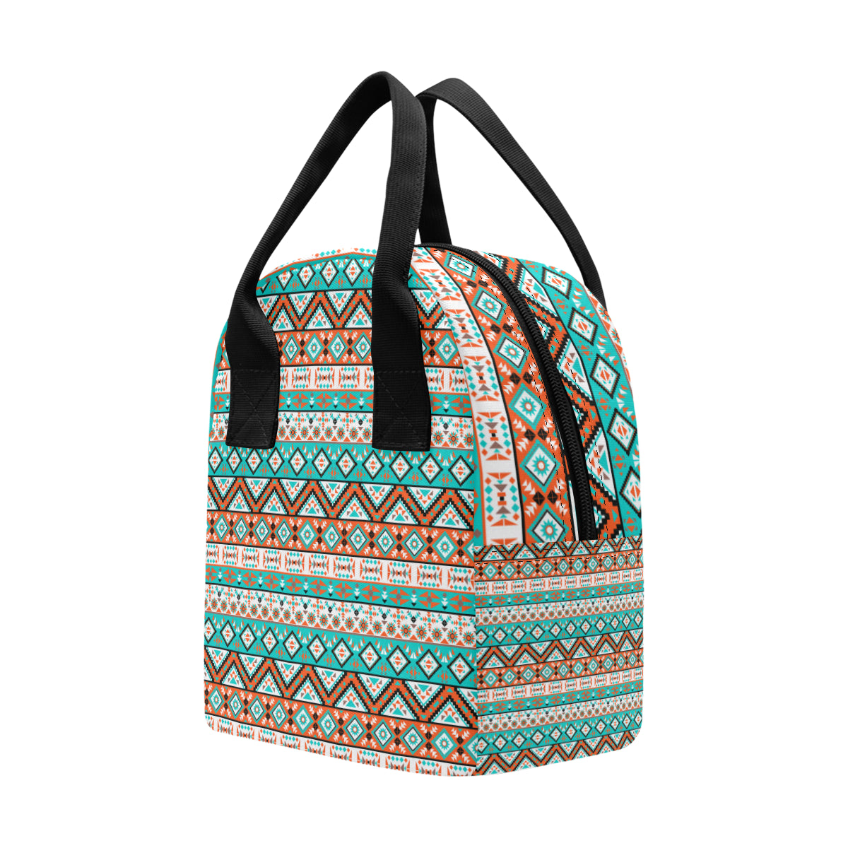 Navajo Style Print Pattern Insulated Lunch Bag