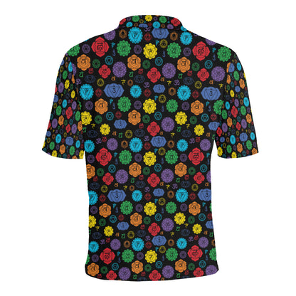 Chakra Pattern Print Design 01 Men Polo Shirt