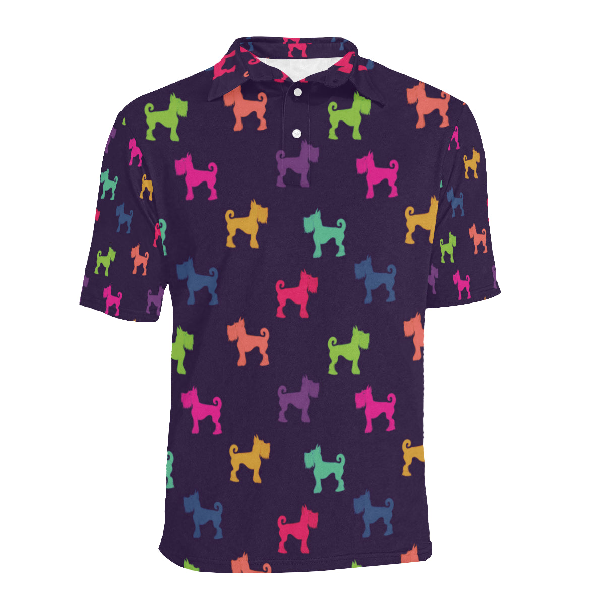 Schnauzers Pattern Print Design A05 Men Polo Shirt
