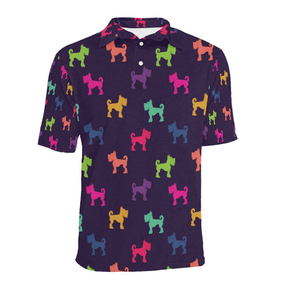 Schnauzers Pattern Print Design A05 Men Polo Shirt