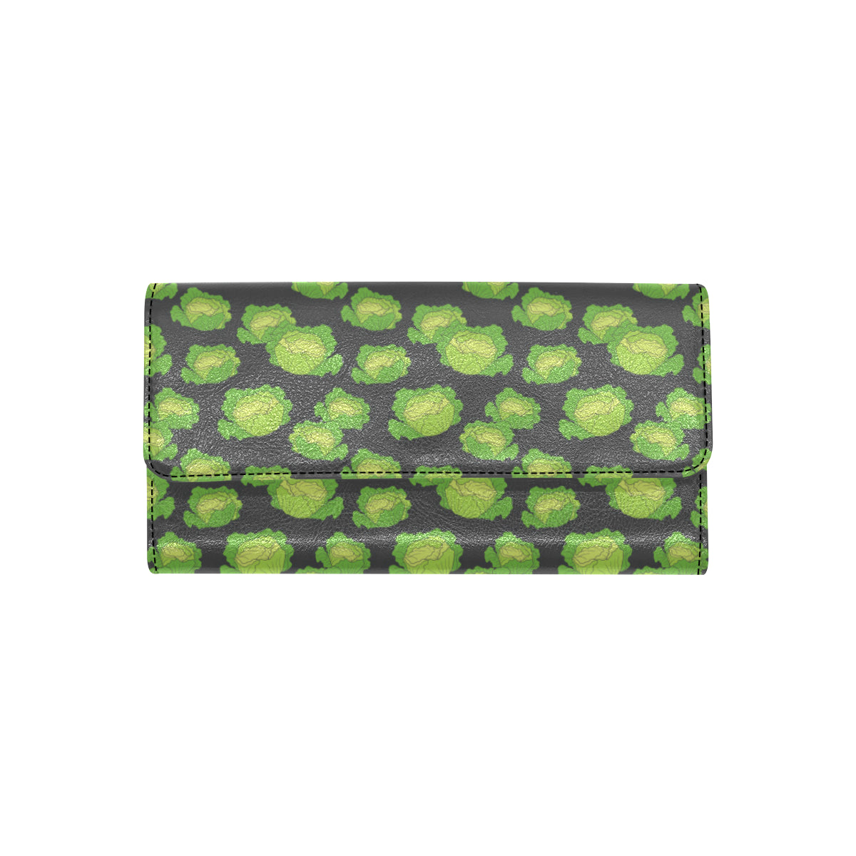Cabbage Pattern Print Design 01 Women's Trifold Wallet
