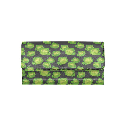 Cabbage Pattern Print Design 01 Women's Trifold Wallet