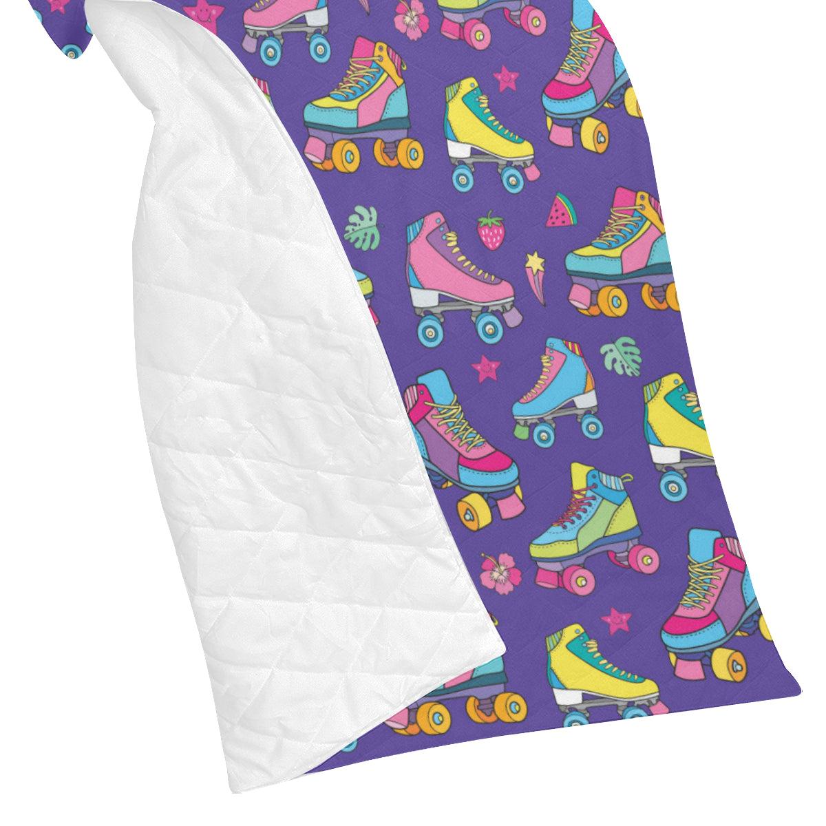 Roller skate Colorful Pattern Print Design A05 Premium Quilt