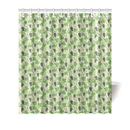 Wine Grape Thmed Print Shower Curtain
