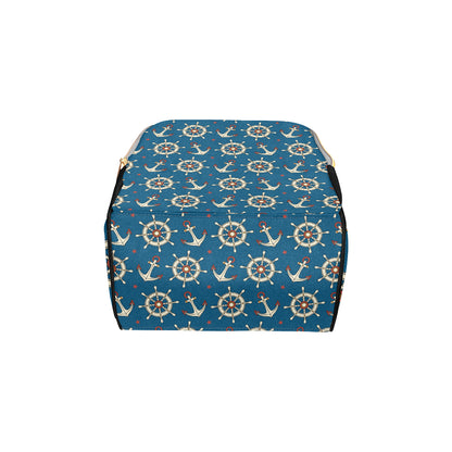 Anchor Pattern Print Design 02 Diaper Bag Backpack