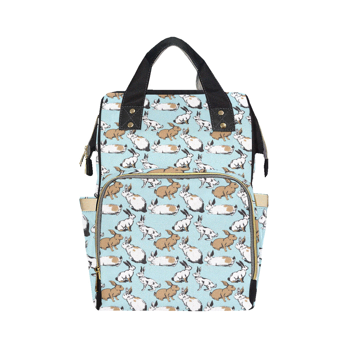 Rabbit Pattern Print Design RB018 Diaper Bag Backpack