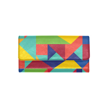 Mosaic Pattern Print Design 01 Women's Trifold Wallet