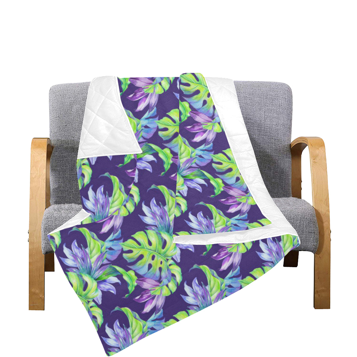 Tropical Flower Pattern Print Design TF019 Premium Quilt