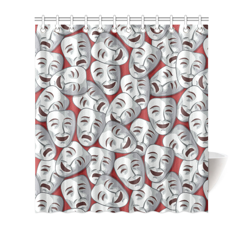 Acting Mask Pattern Print Design 01 Shower Curtain