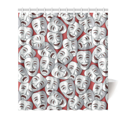 Acting Mask Pattern Print Design 01 Shower Curtain