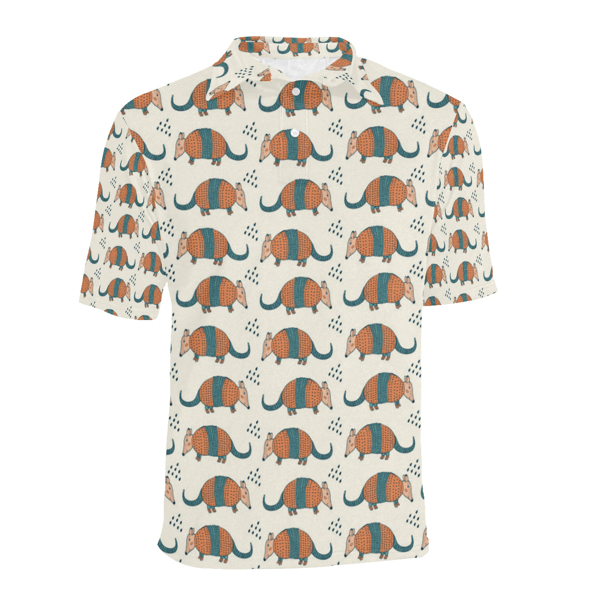 Armadillo Pattern Print Design 01 Men Polo Shirt