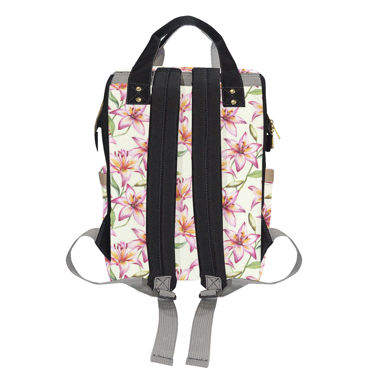 Lily Pattern Print Design LY011 Diaper Bag Backpack