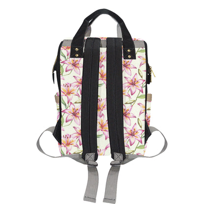 Lily Pattern Print Design LY011 Diaper Bag Backpack