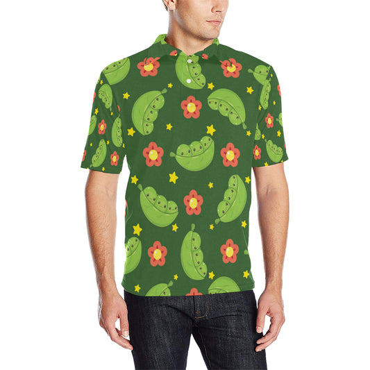 Peas Pattern Print Design A01 Men Polo Shirt