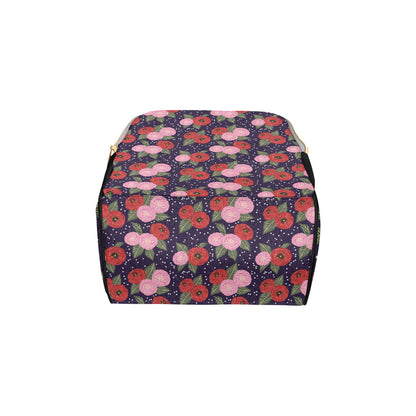 Camellia Pattern Print Design CM02 Diaper Bag Backpack