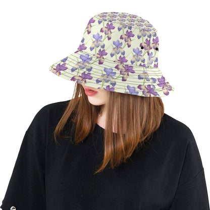 Iris Pattern Print Design IR08 Unisex Bucket Hat