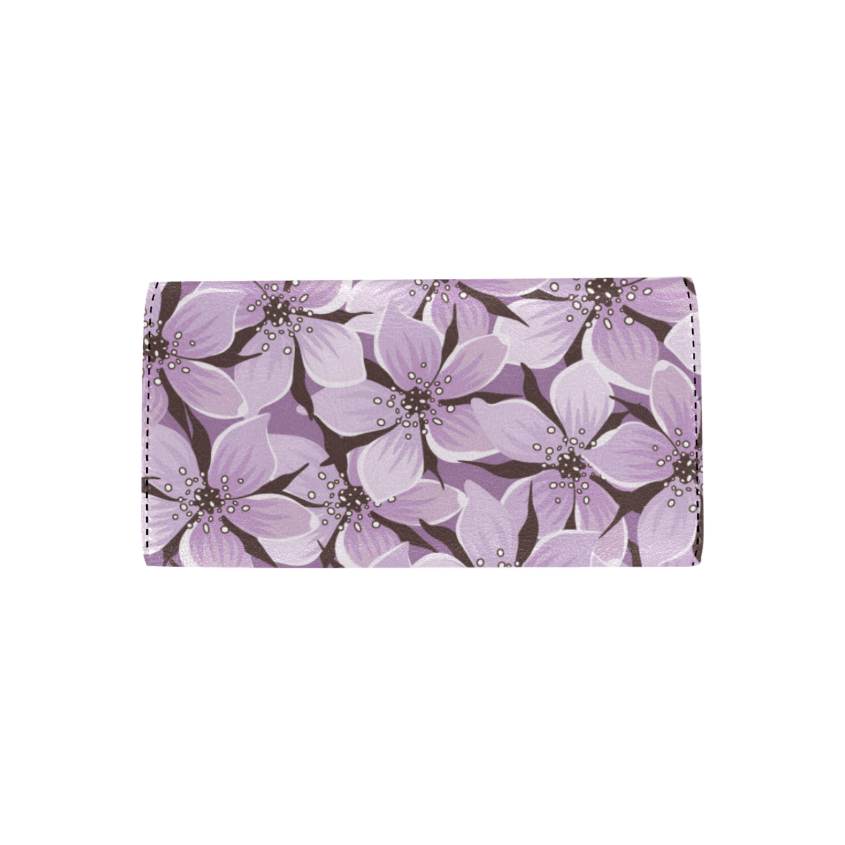 Lilac Pattern Print Design 01 Women's Trifold Wallet