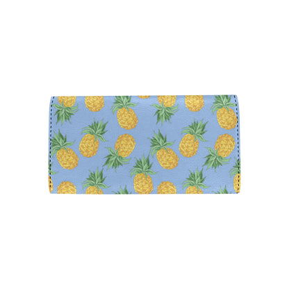Pineapple Pattern Print Design A04 Women's Trifold Wallet