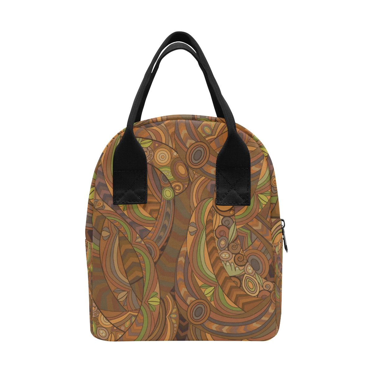 Maori Ornament Design Print Insulated Lunch Bag