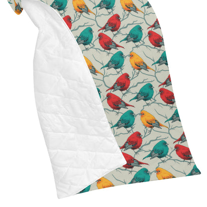 Birds Pattern Print Design 04 Premium Quilt