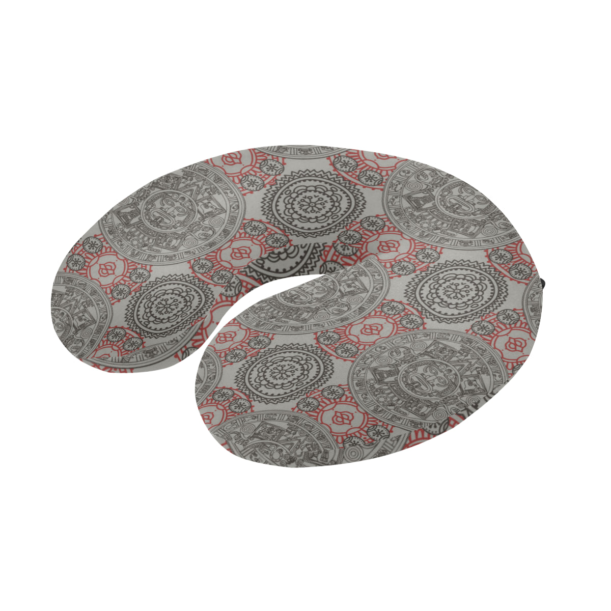 Calendar Aztec Pattern Print Design 04 U-Shaped Travel Neck Pillow