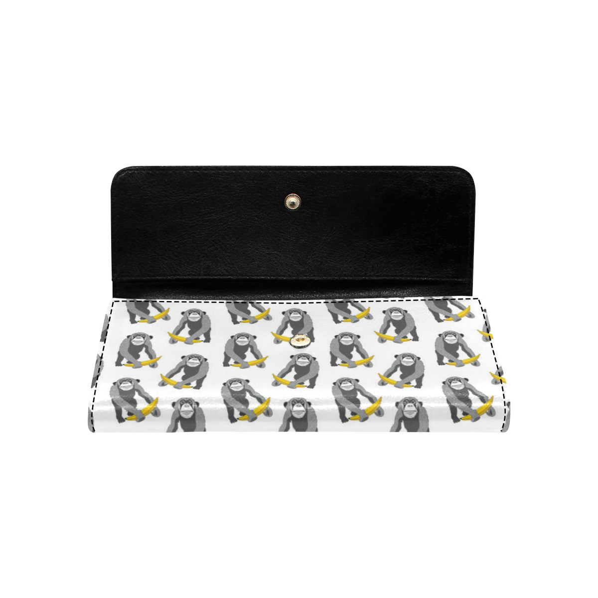 Chimpanzee Pattern Print Design 05 Women's Trifold Wallet