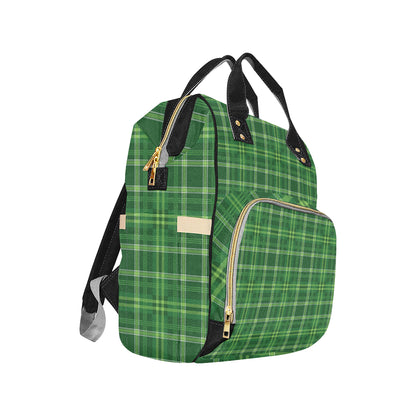 Irish Plaid Pattern Print Design 02 Diaper Bag Backpack