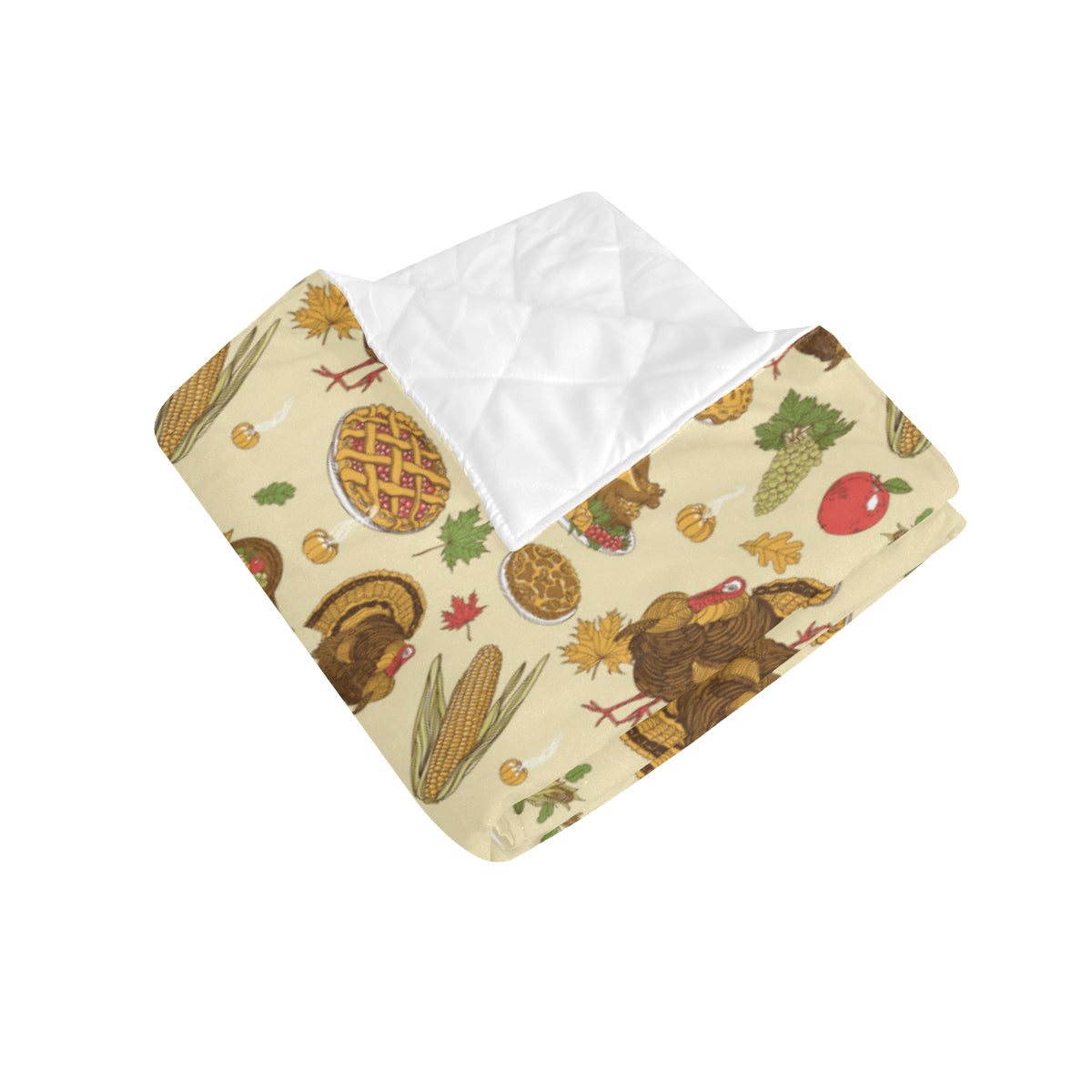 Turkey Pattern Print Design 02 Premium Quilt