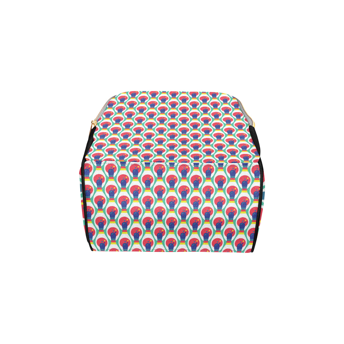 Bowling Pattern Print Design 05 Diaper Bag Backpack