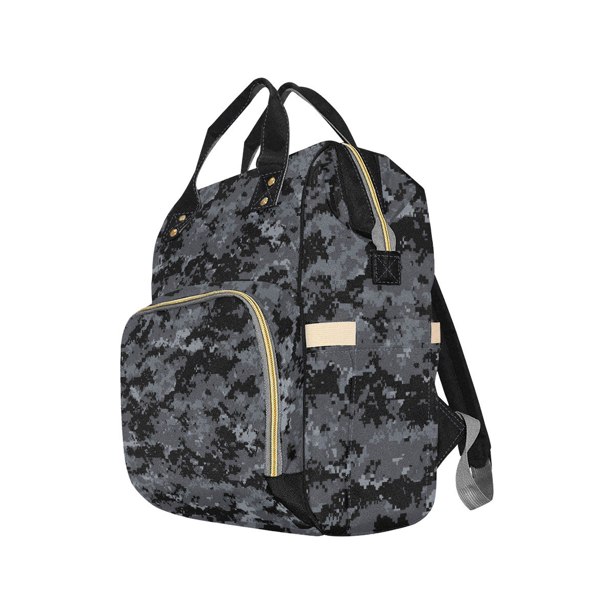 ACU Digital Black Camouflage Diaper Bag Backpack