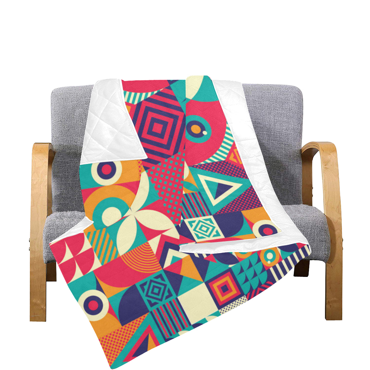 Mosaic Pattern Print Design 03 Premium Quilt